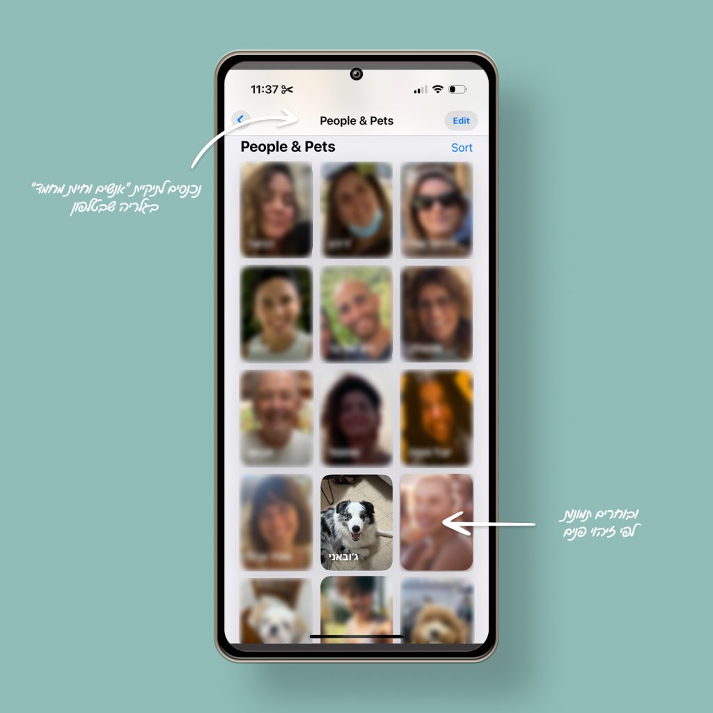 זיהוי פנים בטלפון